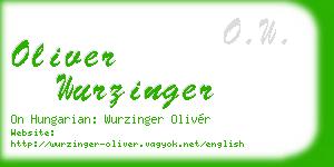 oliver wurzinger business card